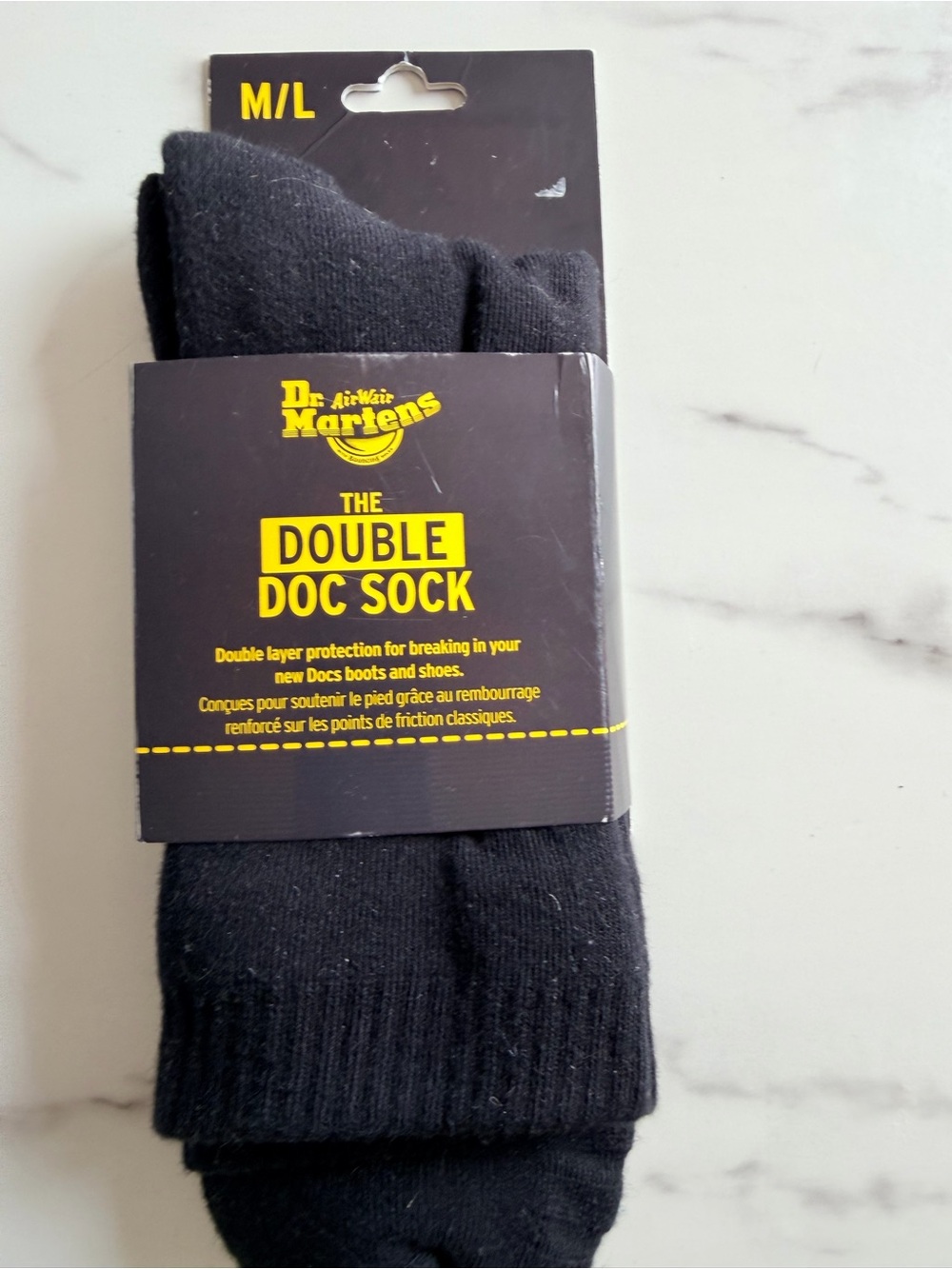 Dr. Martens Black Double Doc Socks M/L